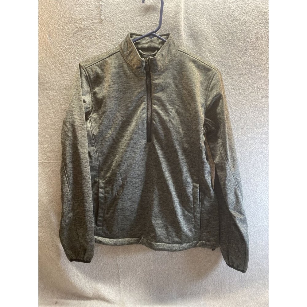 GLEN ECHO GOLF Sz M Green Black 1/2 Zip Pull Over Collared JACKET Shirt